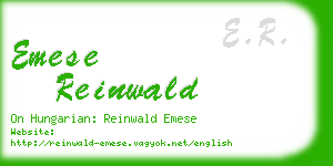 emese reinwald business card